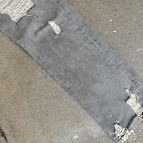 NSF Women's Straight Slouch Button Fly Distressed Jeans, Size US 4 *see meas - Picture 8 of 10